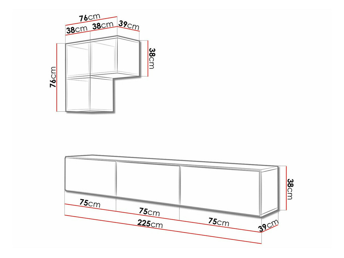 Viesistabas komplekts Corbele 111 (Balts)