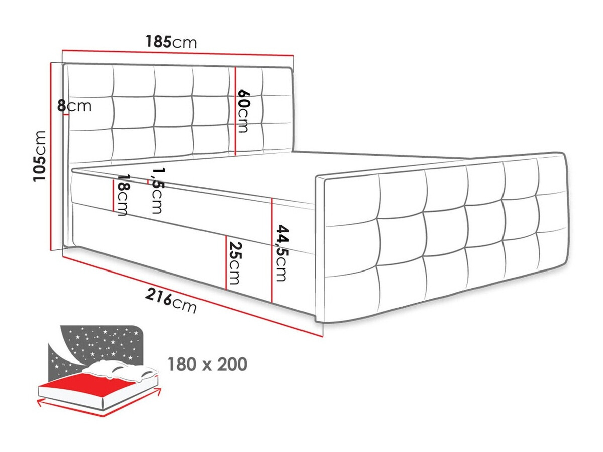 Kontinentālā gulta Memphis 100 (Rico 19)