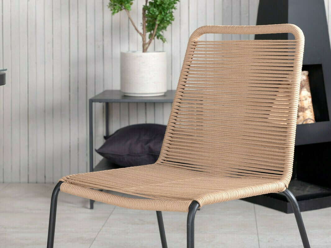 Galds un krēslu komplekts Dallas 2477 (Gaiši brūns + Melns)