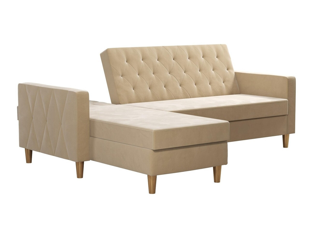 Stūra dīvāns CosmoLiving by Cosmopolitan 104 (Krēms)