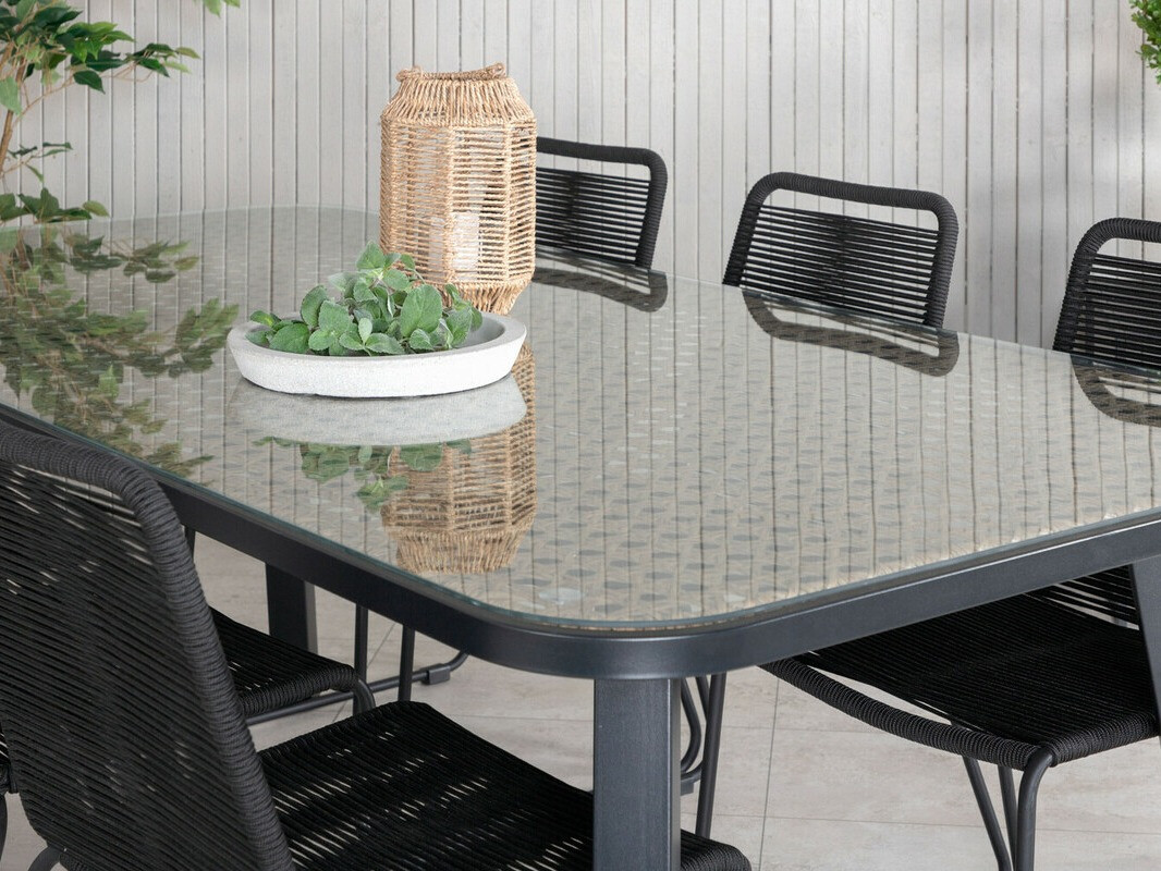 Galds un krēslu komplekts Dallas 2477 (Melns)