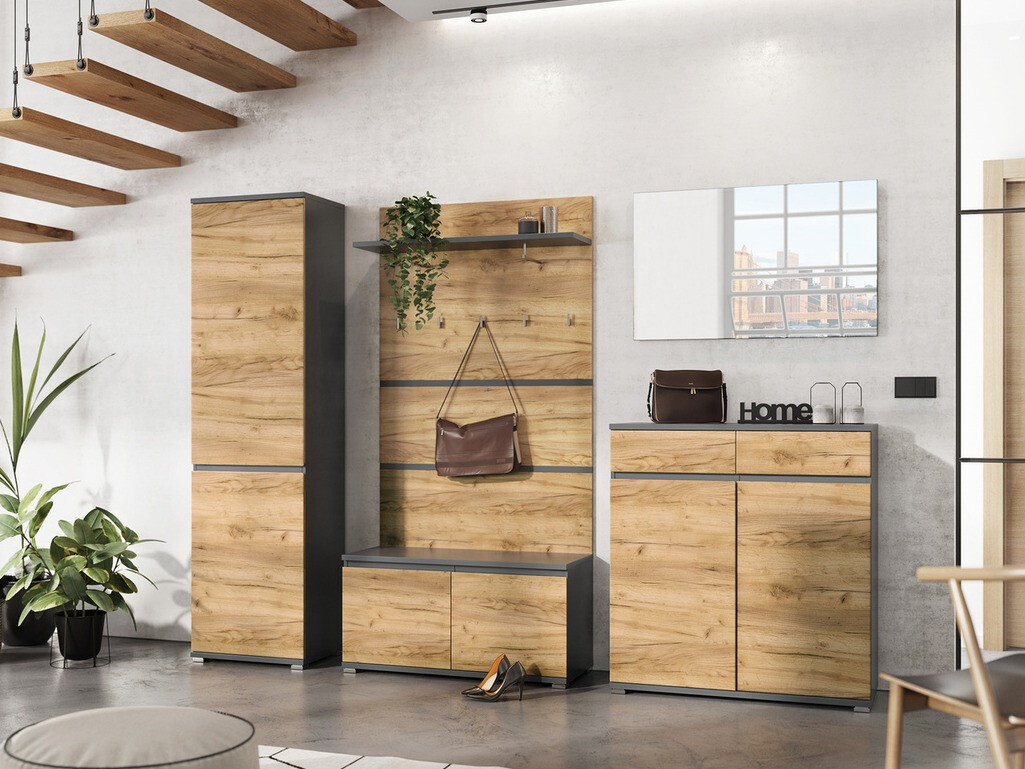 Тумба для обуви Elitivi 101 (Антрацит + Navarra дуб)