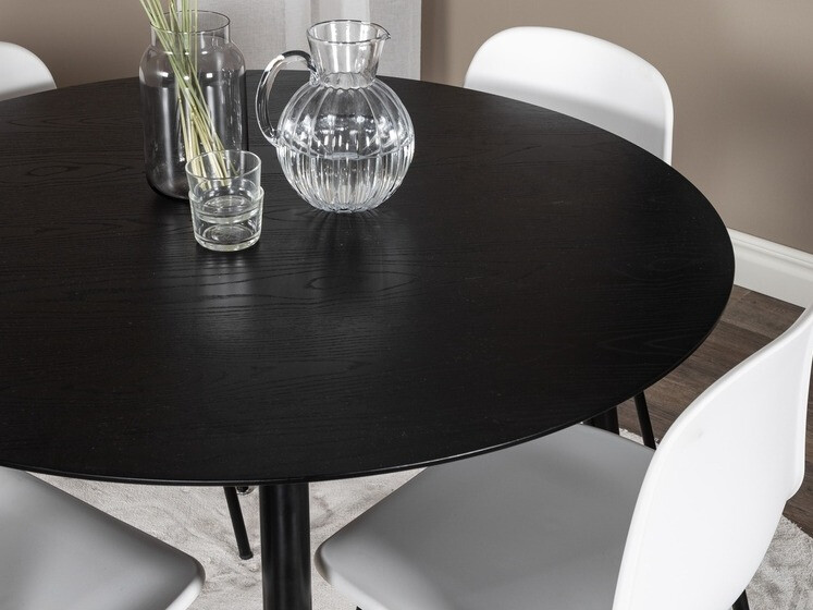 Обеденный гарнитур Dallas 1622 (Белый + Чёрный)