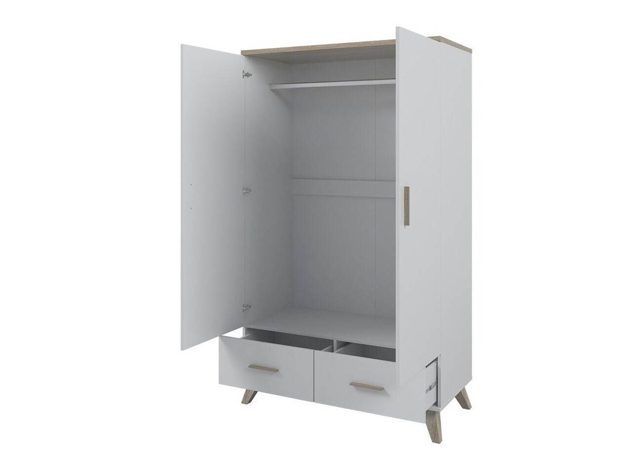 Шкаф Larfloi 111 (Дуб вотан + Чёрный)