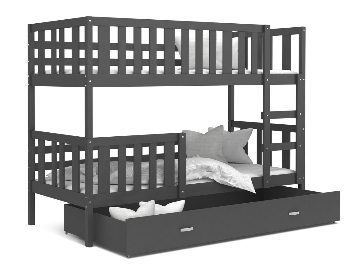 Divstāvu gulta Aurora 147 (Pelēks)