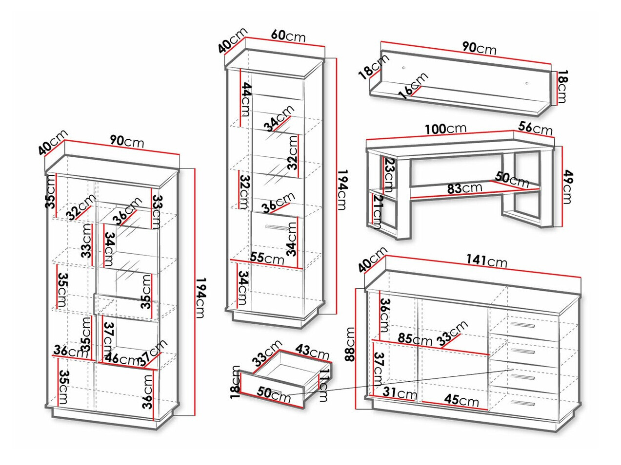 Viesistabas komplekts Tenodeu 117