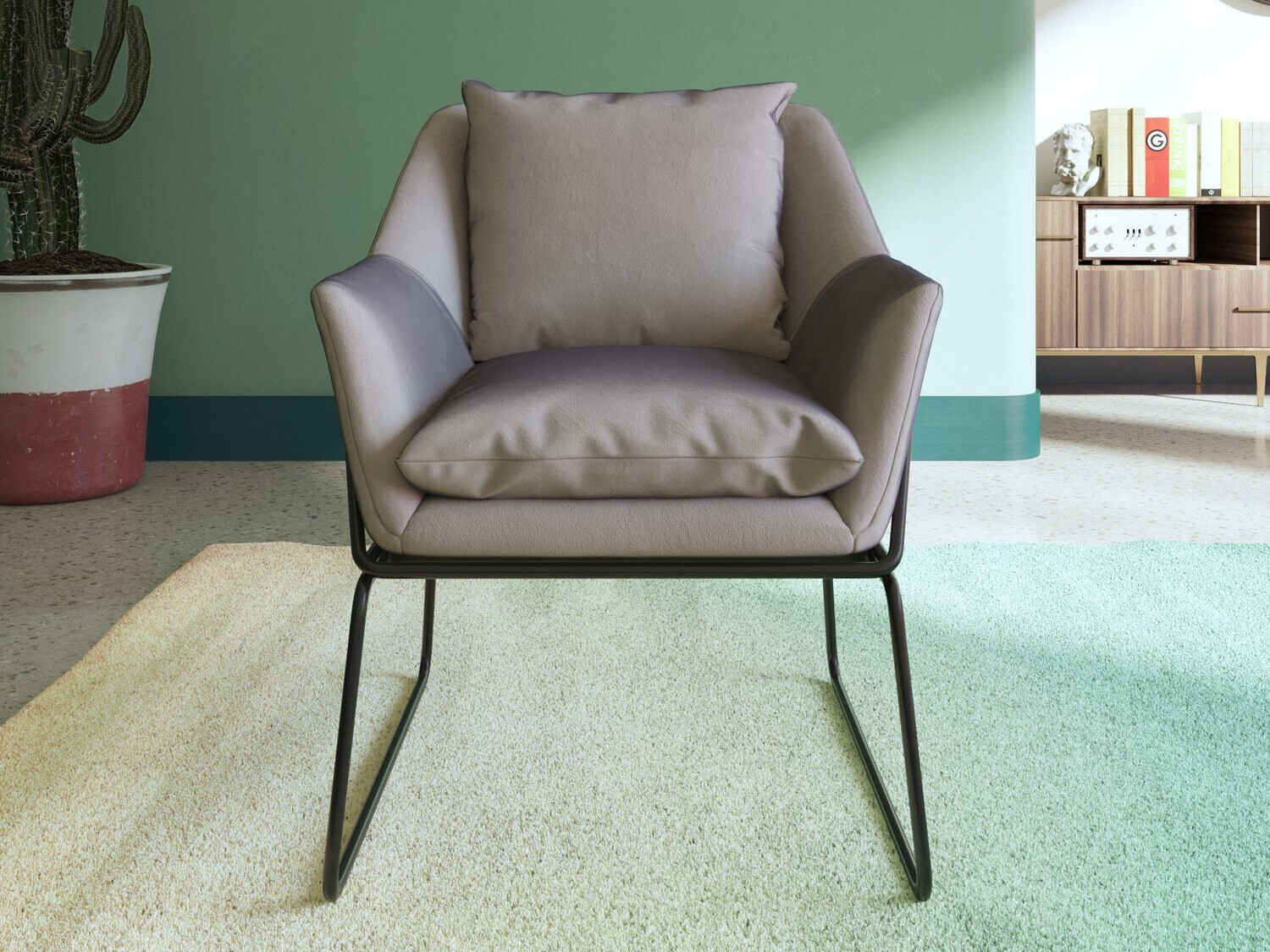 Krēsls Tulsa 302 (Pelēks + Melns)