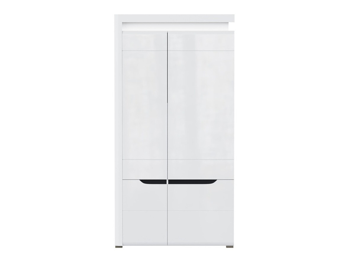 Skapis Revelmi 107 (Glancēts balts + Balts)