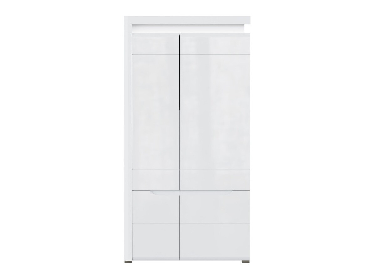 Skapis Revelmi 107 (Glancēts balts + Balts)