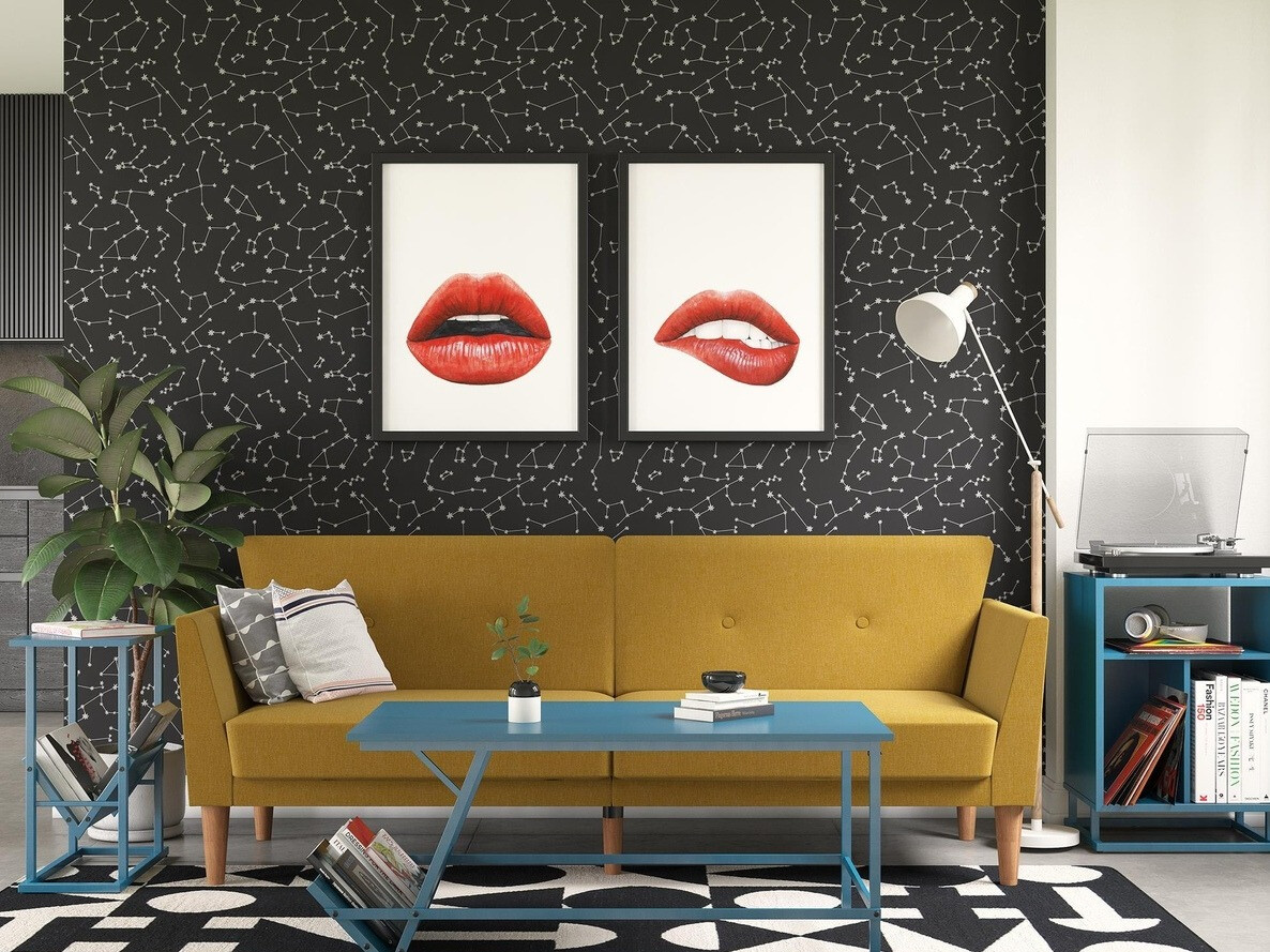 Dīvāns gulta Novogratz 110 (Dzeltens)