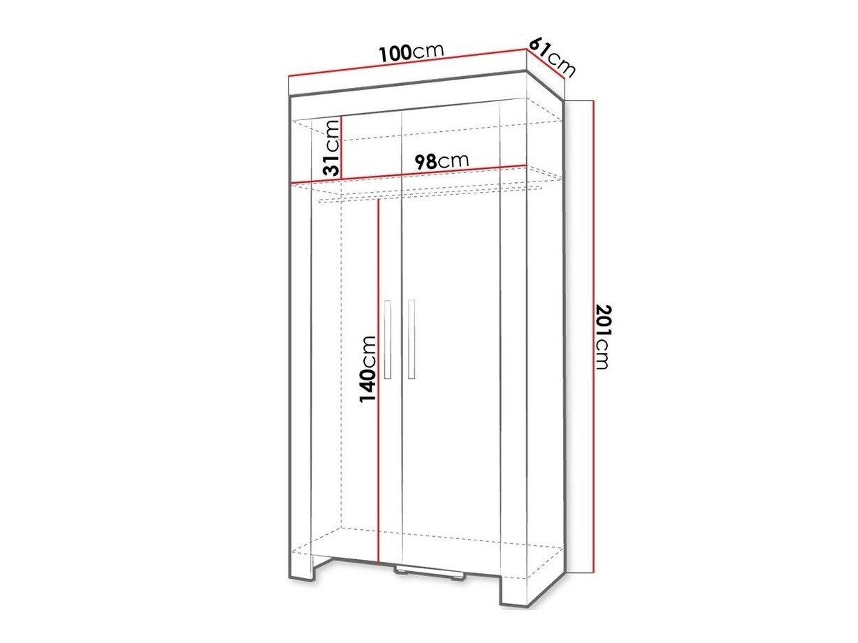 Шкаф Melfeli 100 (Сонома Дуб)
