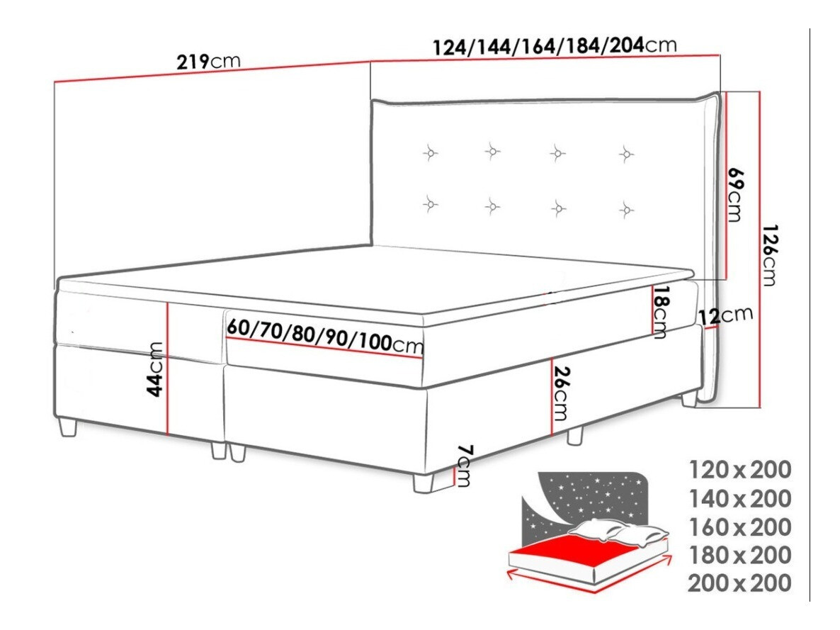 Континентальная кровать Baltimore 151 (Zetta 297)