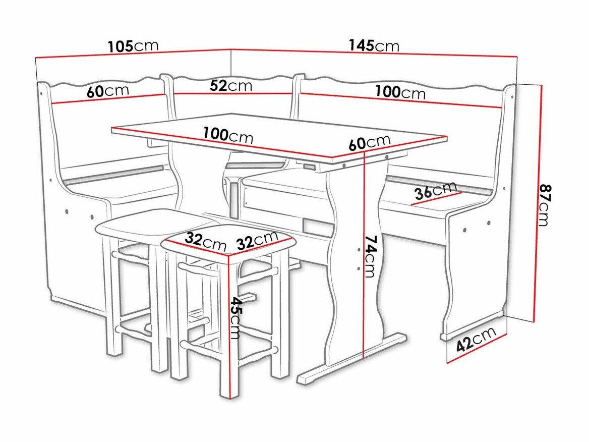 Virtuves stūris Edmond 100 (Peru 04)