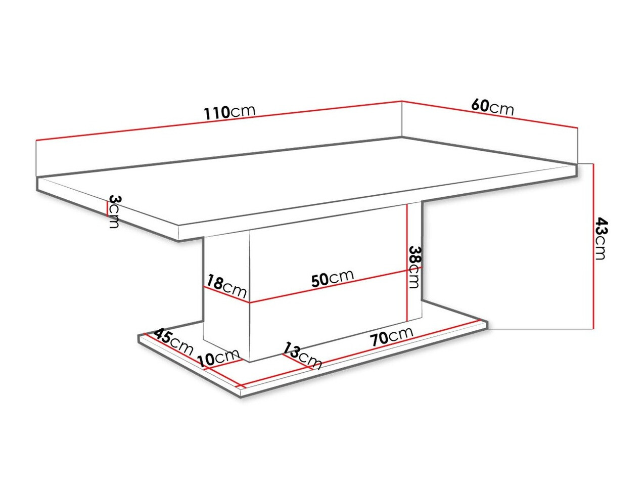 Žurnālu galdiņš Tucson 148 (Balts)
