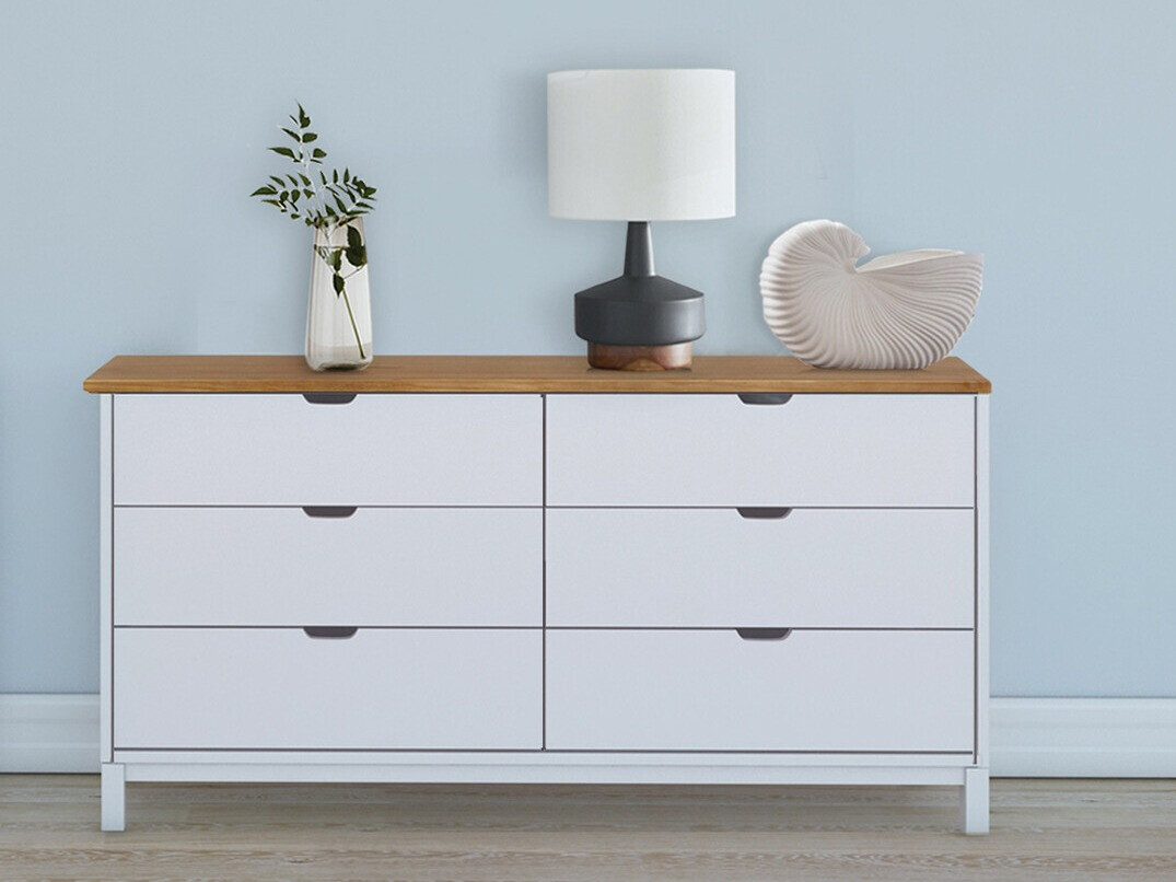 Kомод Denton 546 (Белый + Коричневый)
