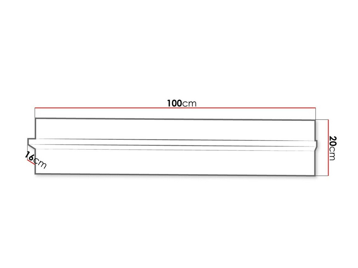 Настенная полка Melfeli 121 (Сонома Дуб)