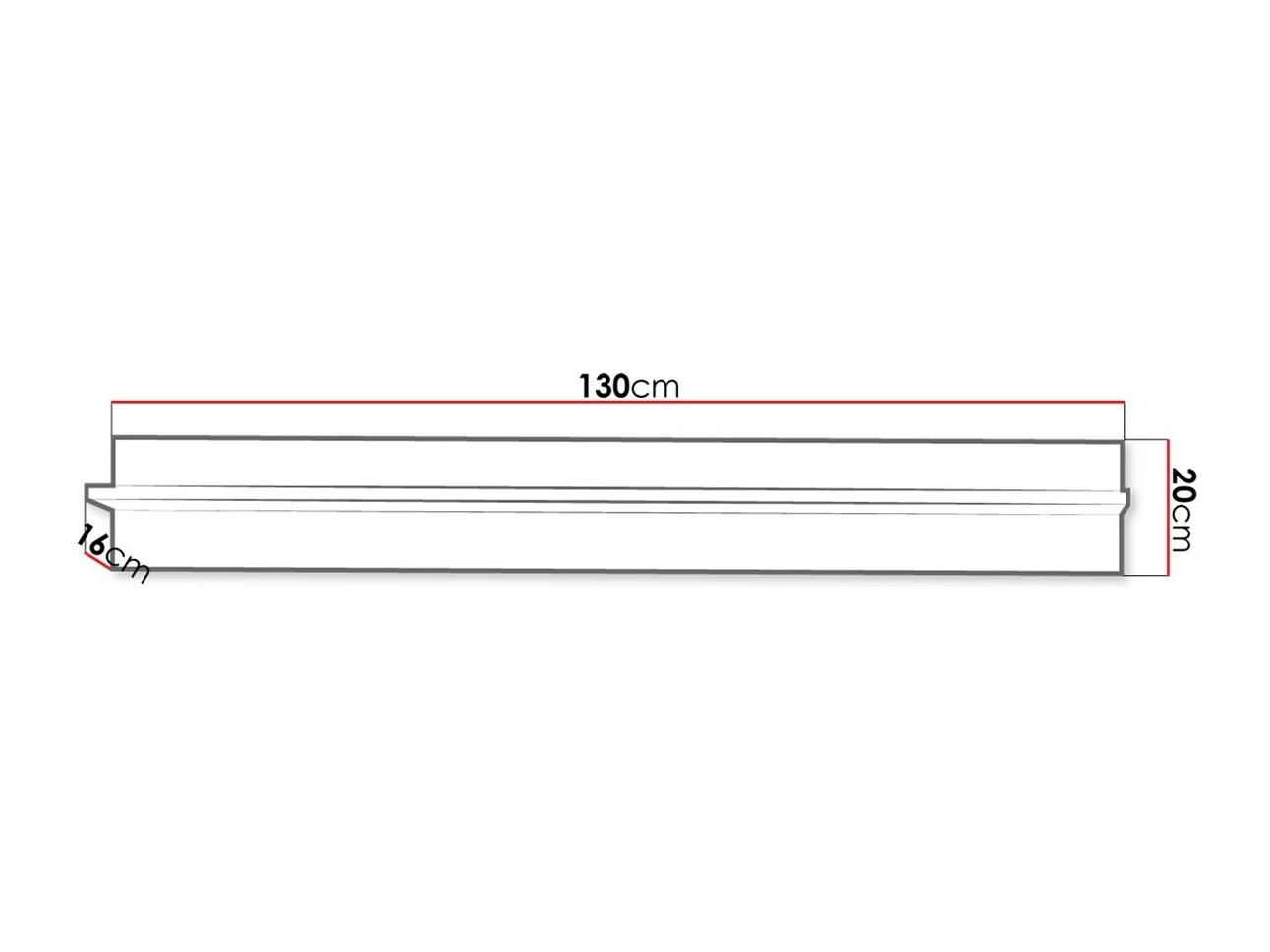 Настенная полка Melfeli 122 (Сонома Дуб)