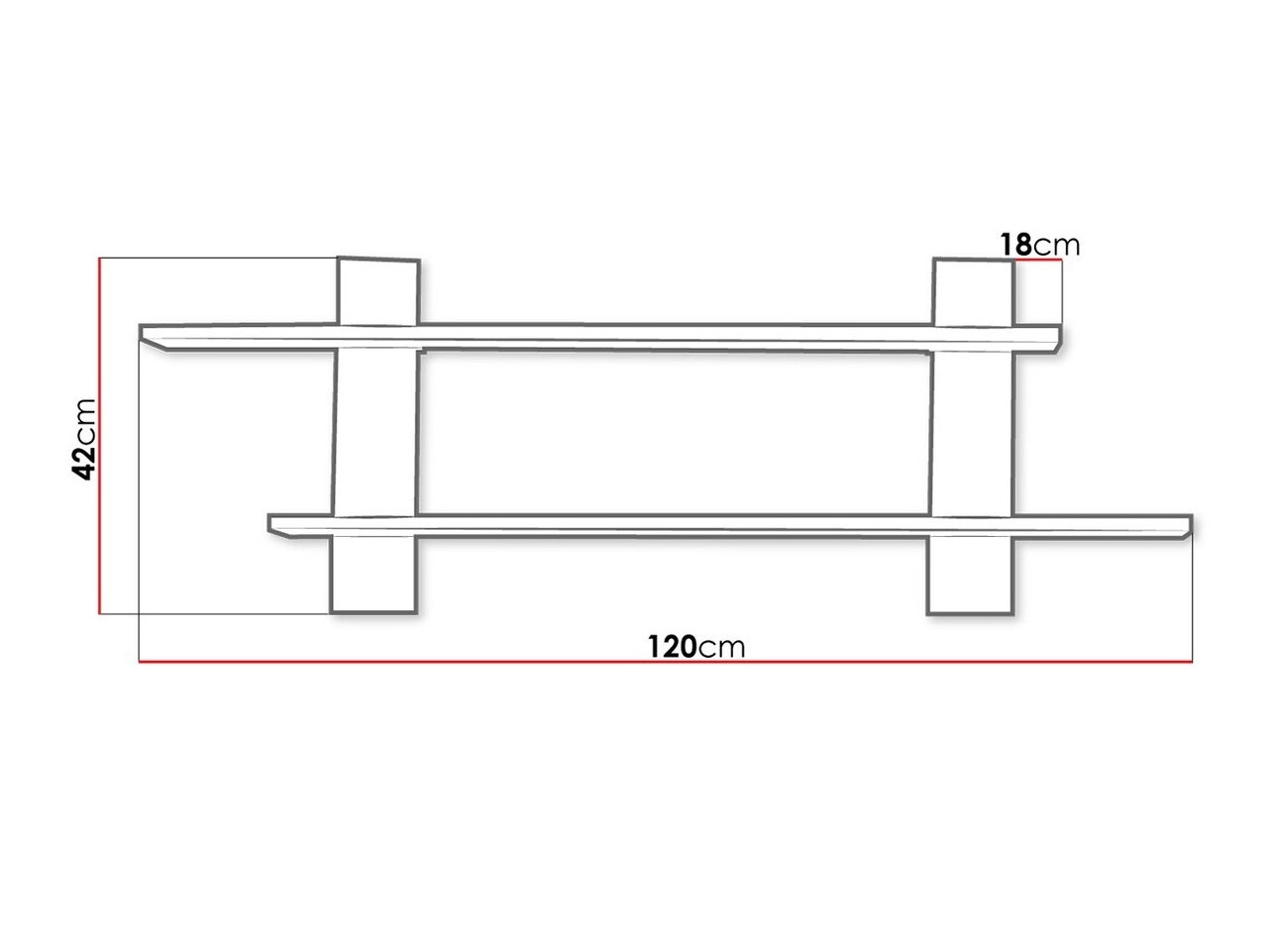 Piekarams plaukts Melfeli 120 (Sonomas ozols)