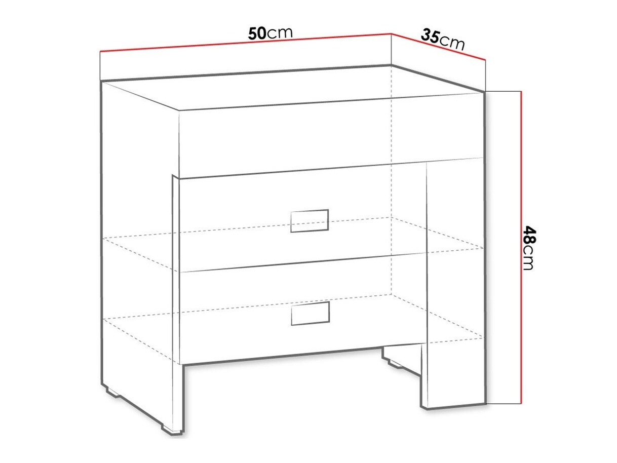 Прикроватная тумбочка Melfeli 118 (Сонома Дуб)
