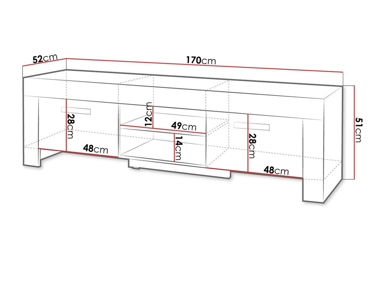 ТВ тумба Melfeli 111 (Сонома Дуб)