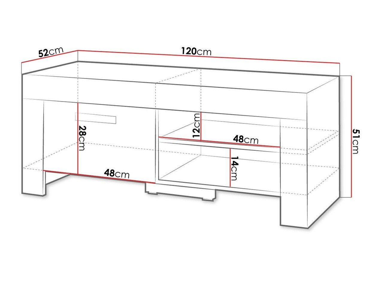 ТВ тумба Melfeli 112 (Сонома Дуб)