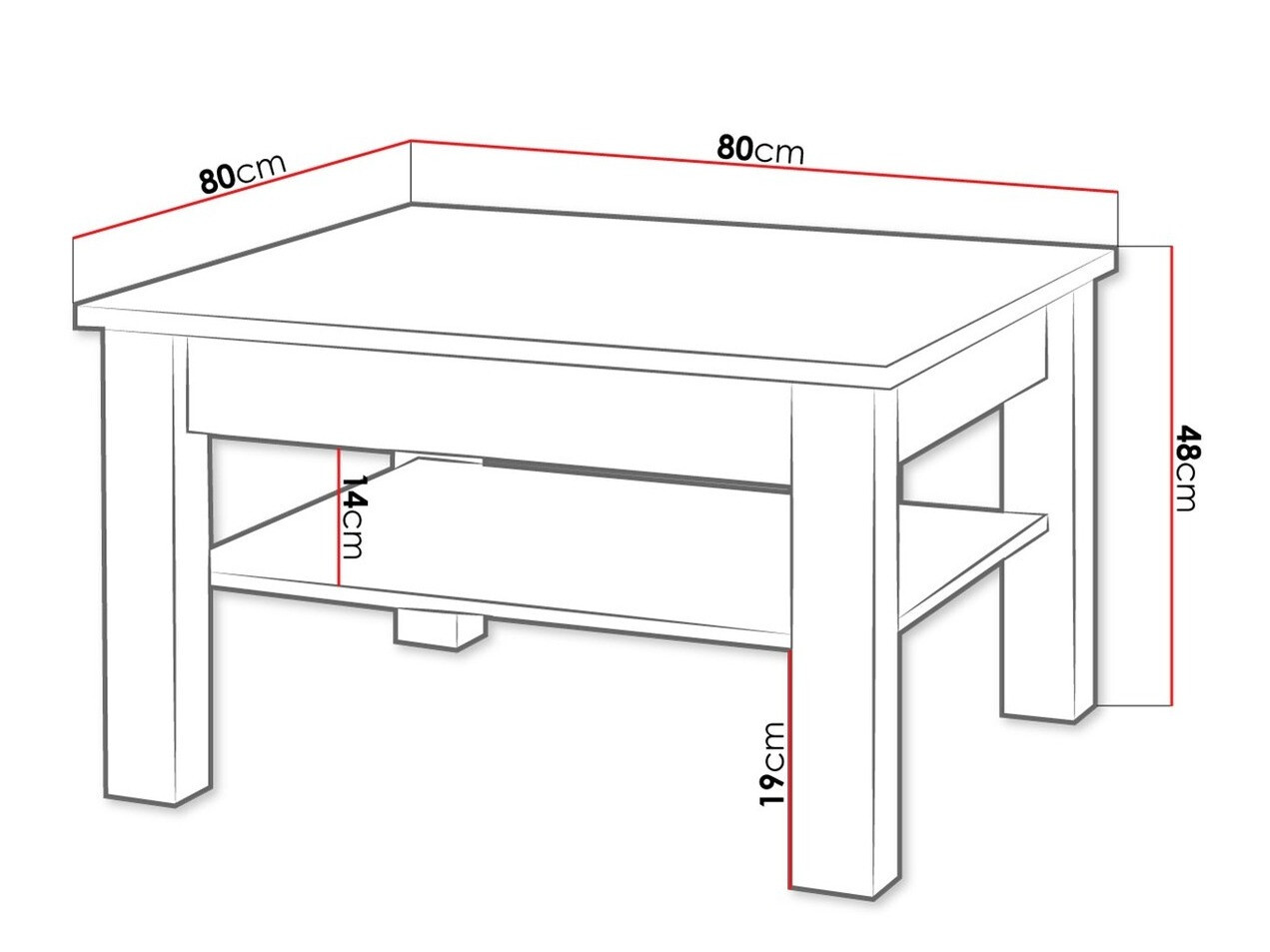 Журнальный столик Melfeli 115 (Сонома Дуб)