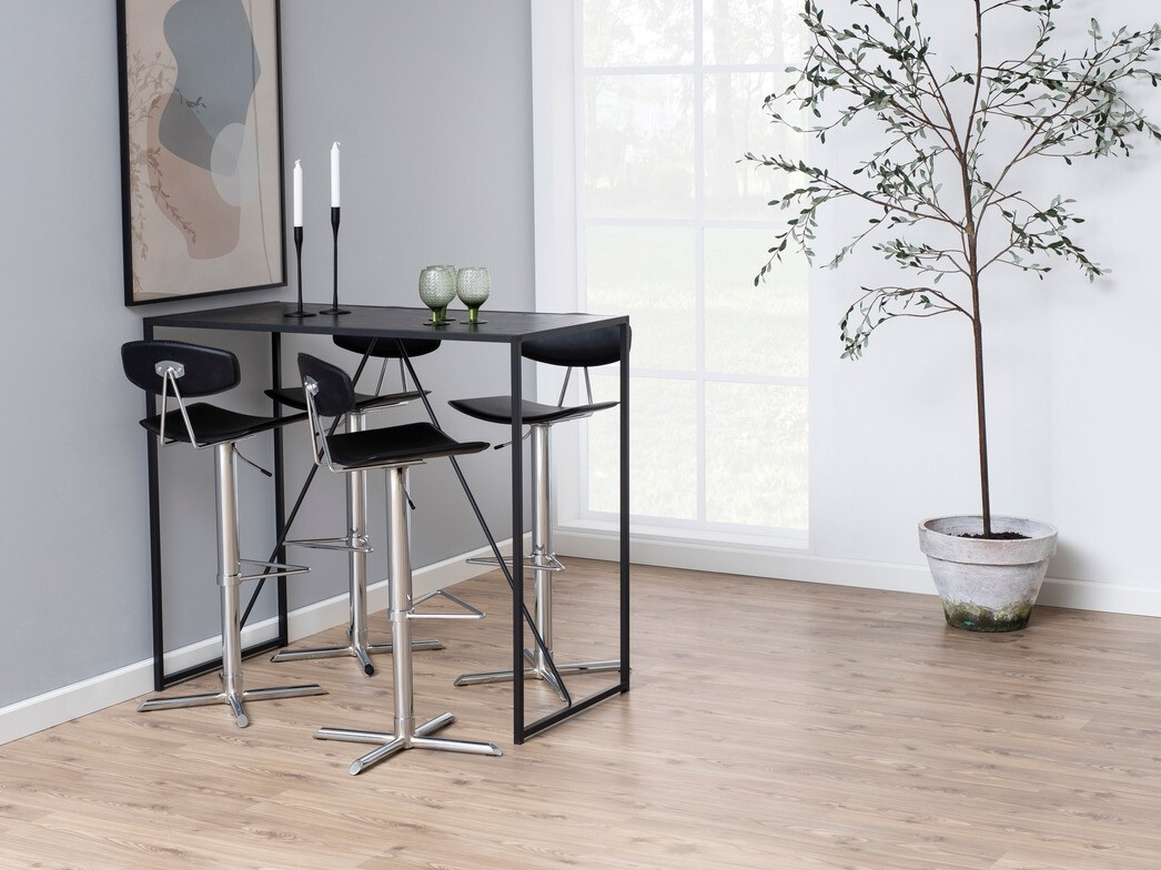 Bāra galds Norsica Sevferi 162 (Melns + Tumši pelni)