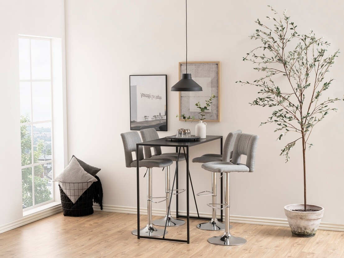 Bāra galds Norsica Sevferi 162 (Melns + Tumši pelni)