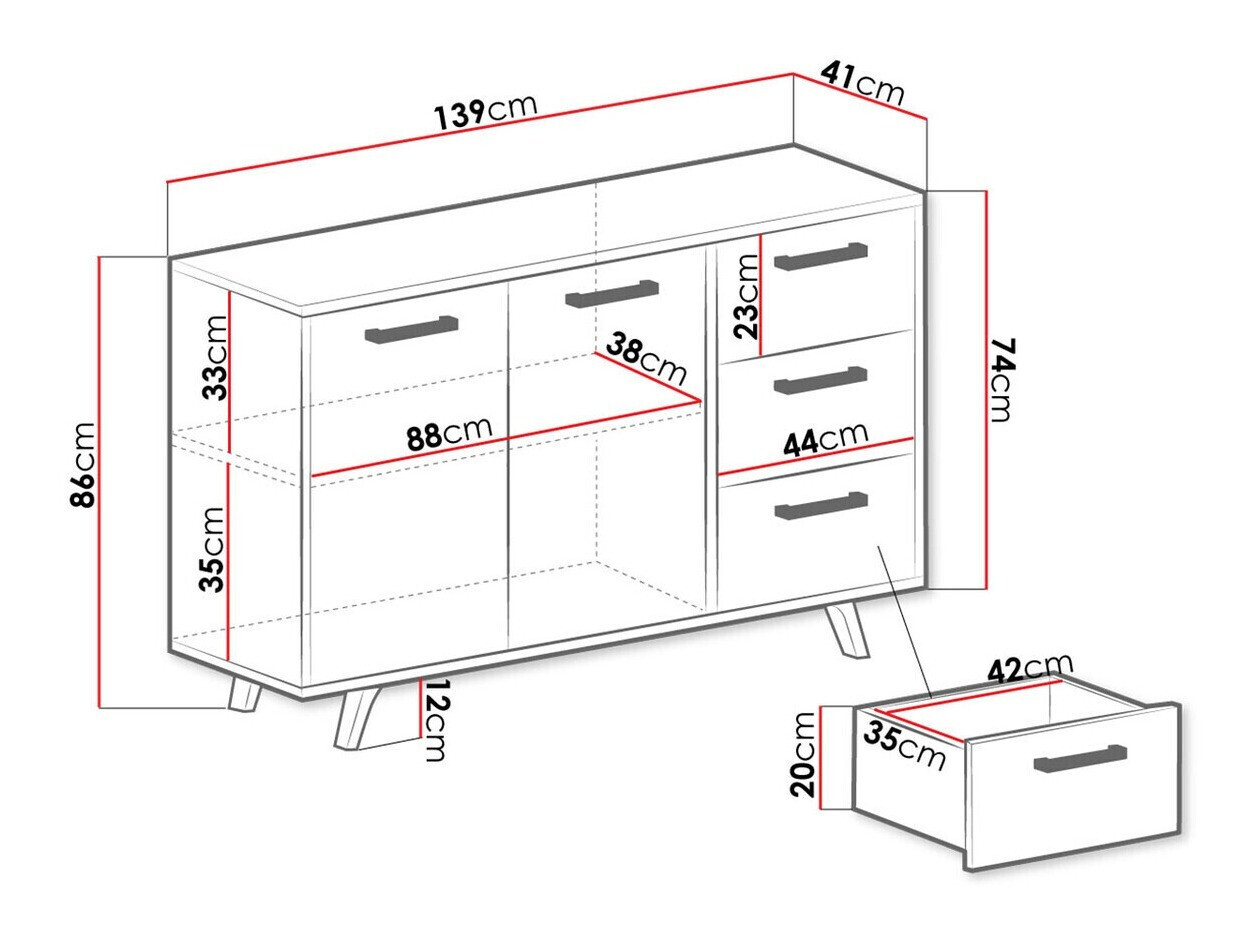 Kumode Dortivu 118 (Zils + Zelta)