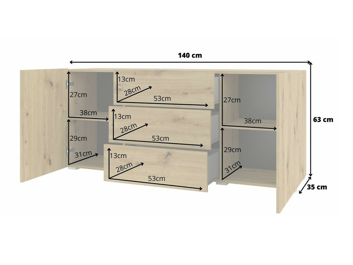 Kumode Revmiru 103 (Melns + Votan ozols)