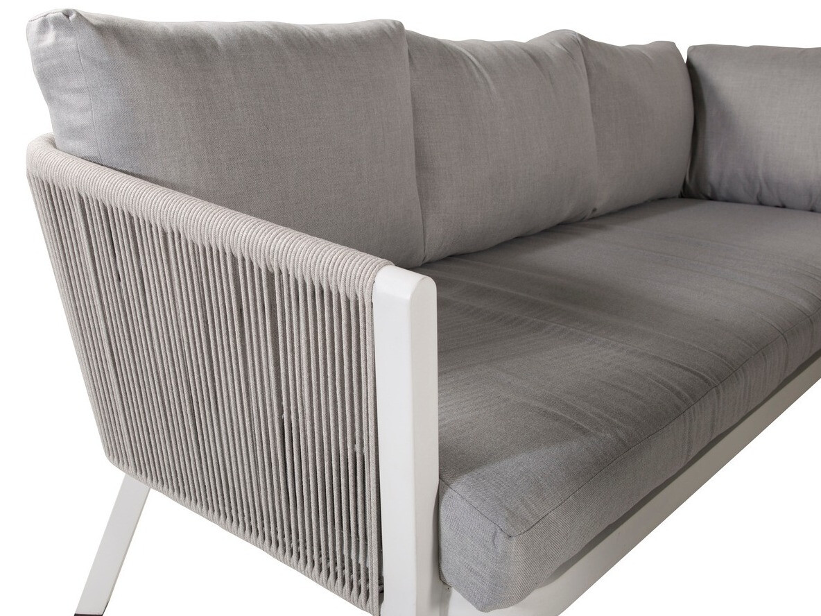 Dārza mēbeļu komplekts Dallas 1069 (Balts + Pelēks)