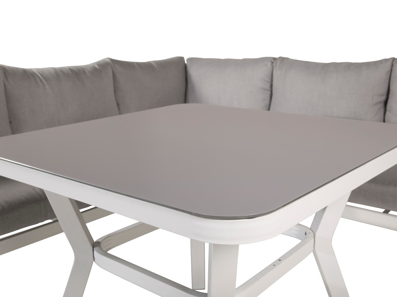 Dārza mēbeļu komplekts Dallas 1069 (Balts + Pelēks)