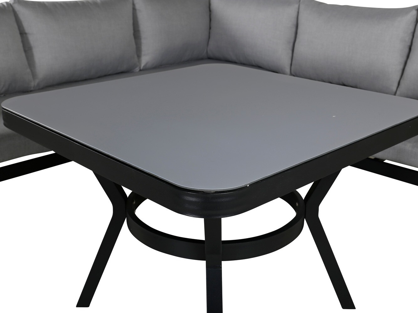 Dārza mēbeļu komplekts Dallas 1069 (Melns + Gaiši pelēks)