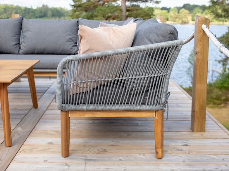 Dārza mēbeļu komplekts Dallas 1085 (Akācija + Pelēks)