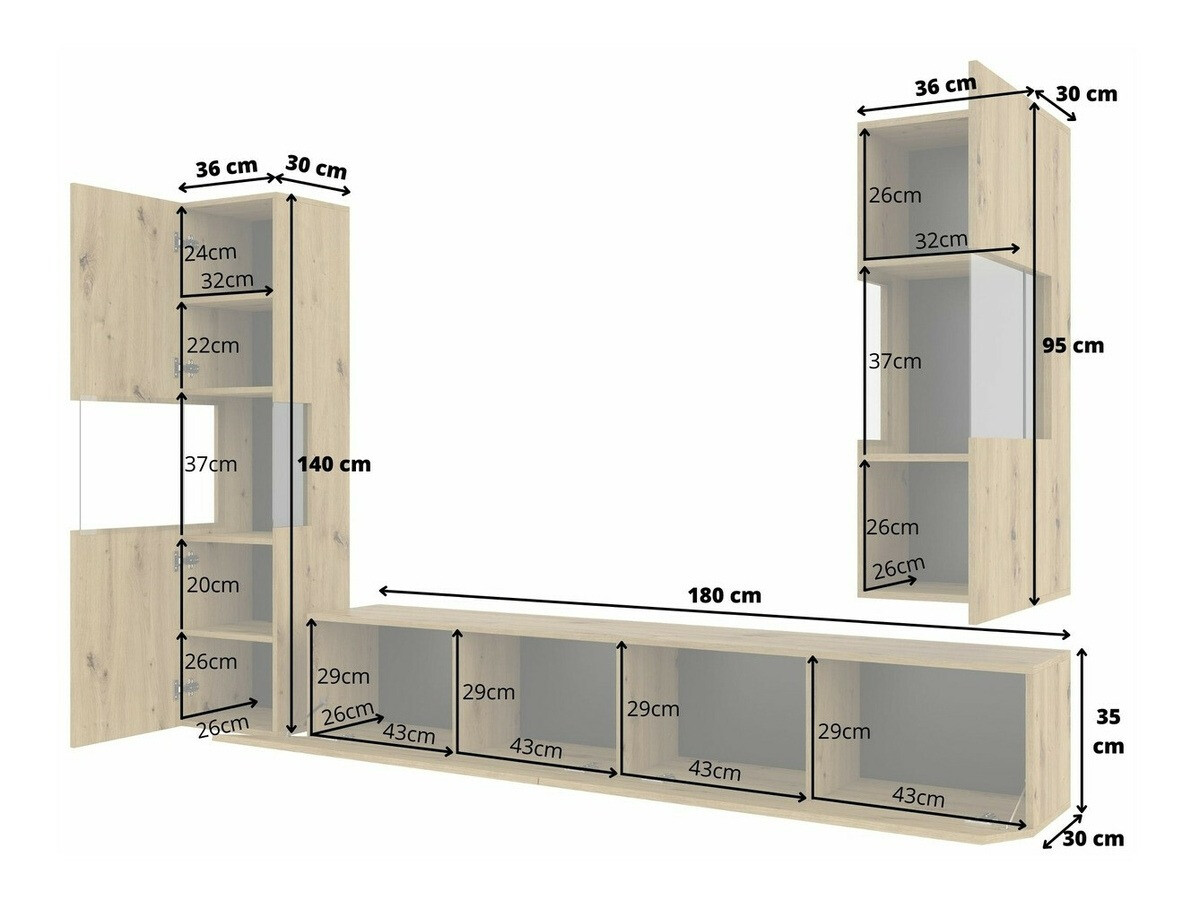 Набор для гостиной Revmiru 106 (Белый + Дуб вотан)