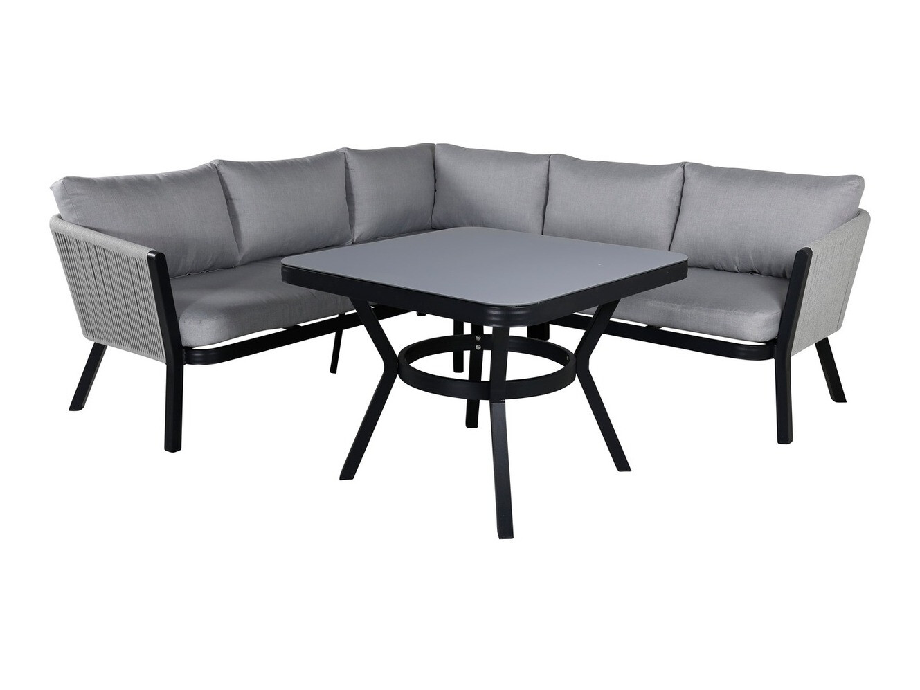 Садовый комплект Dallas 1069 (Чёрный + Светло-серый)