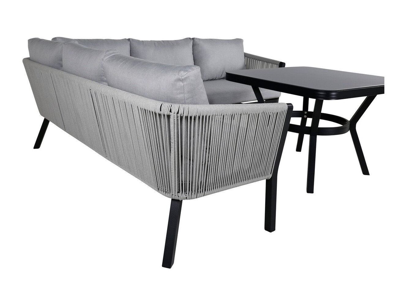 Садовый комплект Dallas 1069 (Чёрный + Светло-серый)