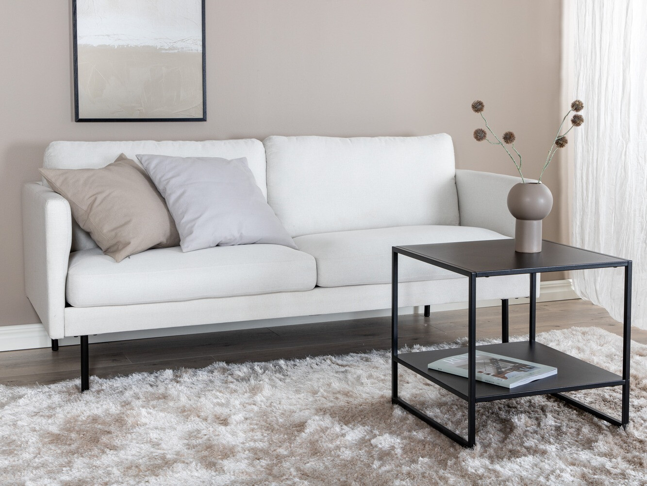 Диван Fercame 100 (Бежевый + Чёрный)