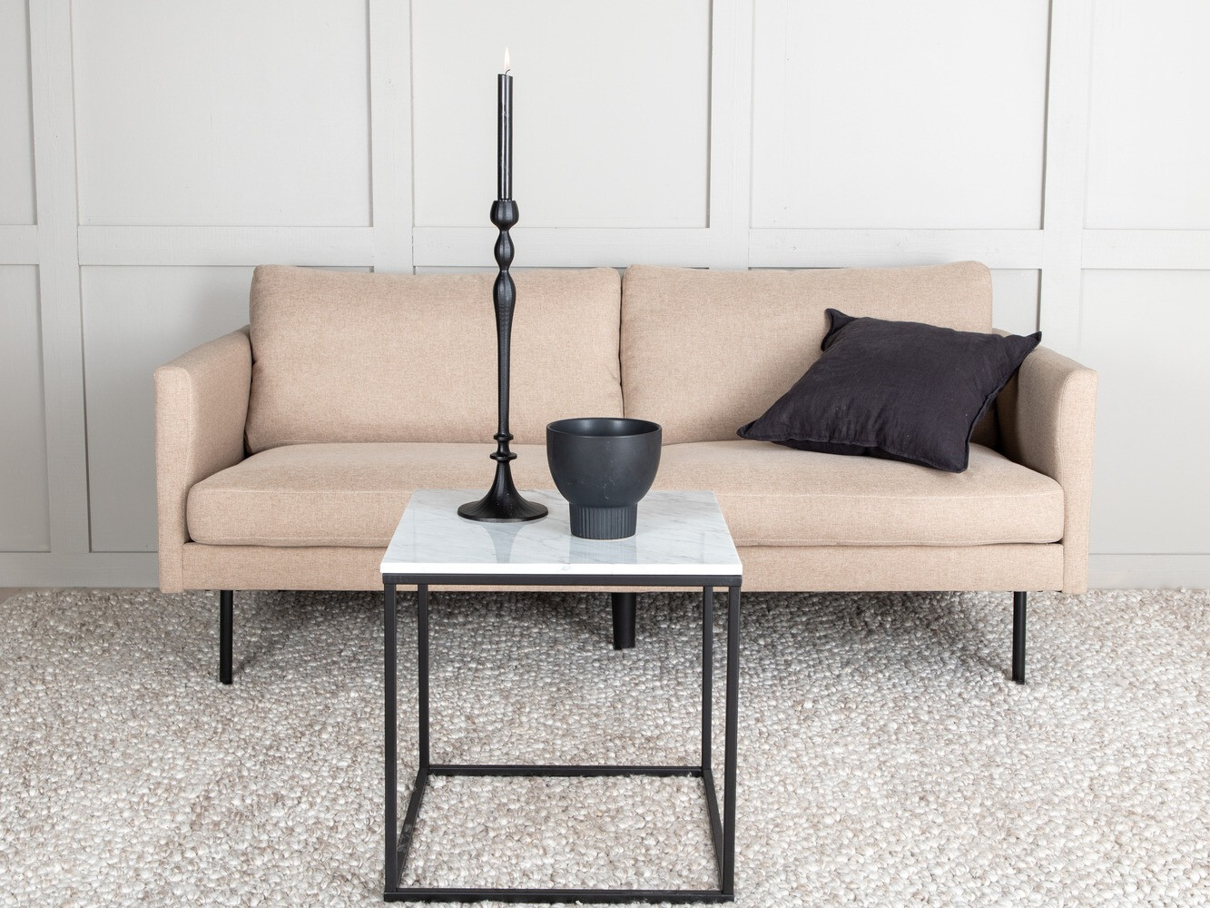 Dīvāns Fercame 100 (Gaiši brūns + Melns)