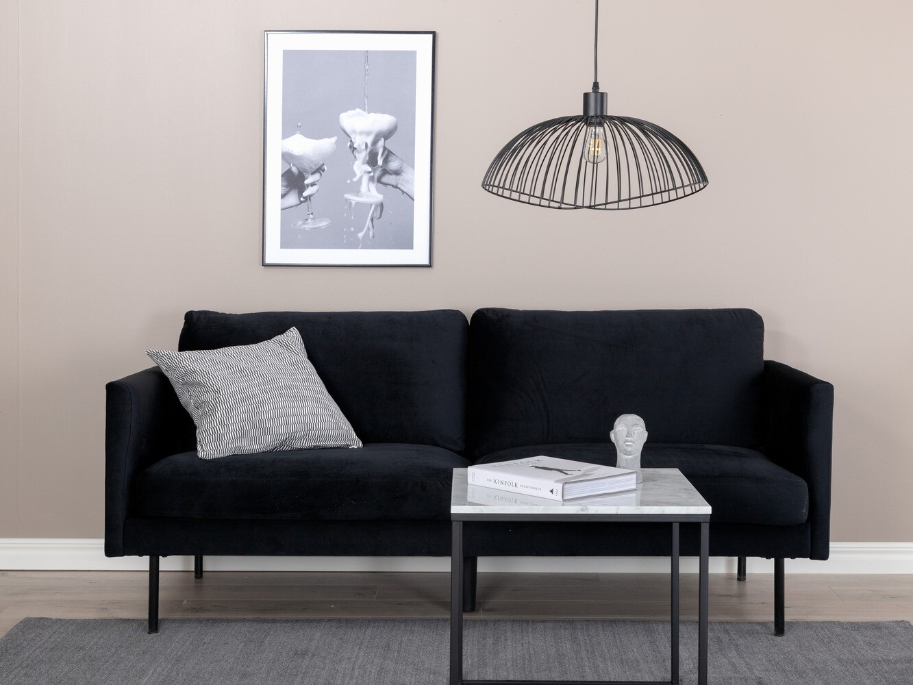 Dīvāns Fercame 100 (Melns)