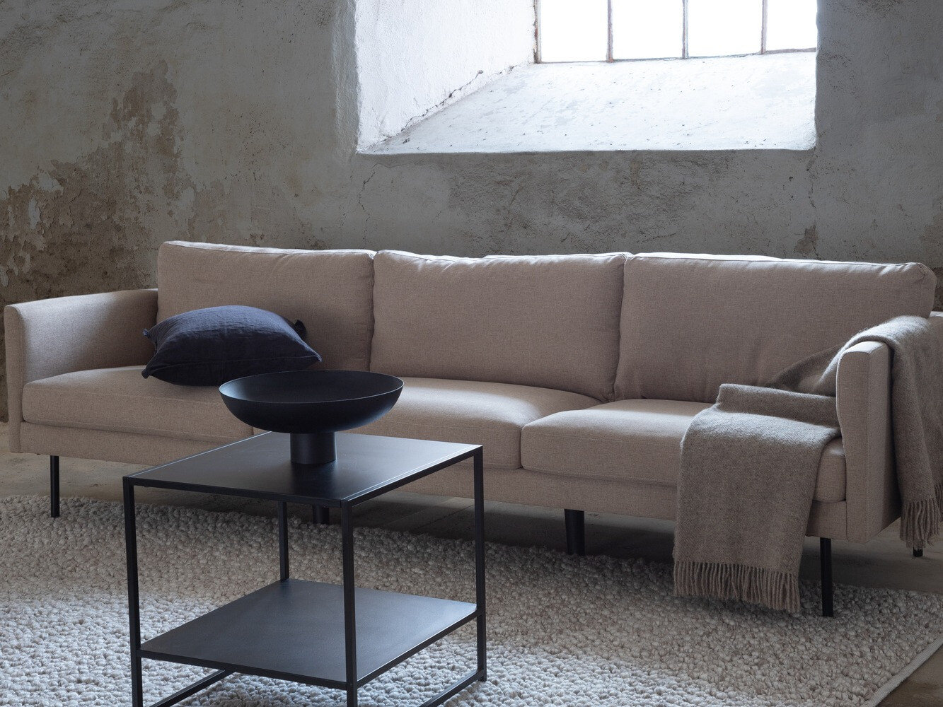 Dīvāns Fercame 103 (Brūns + Melns)