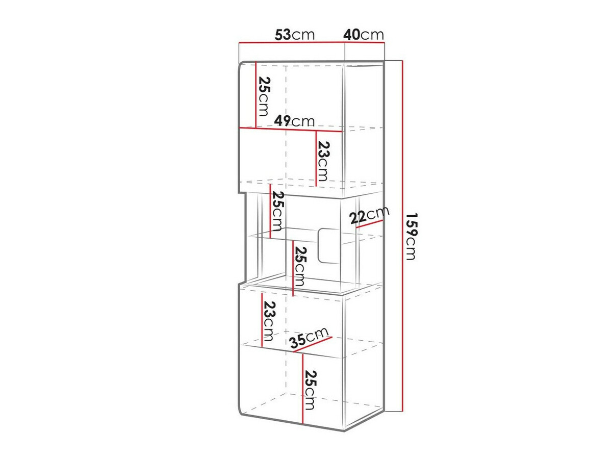 Настенная полка Torsone 109 (Белый + Глянцевый белый)