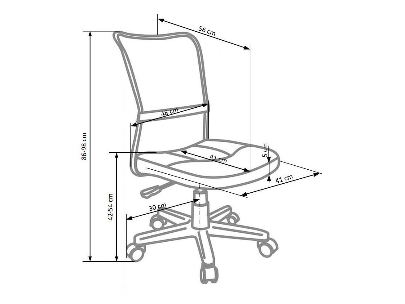 Bērnu krēsls Houston 205 (Melns + Pelēks)