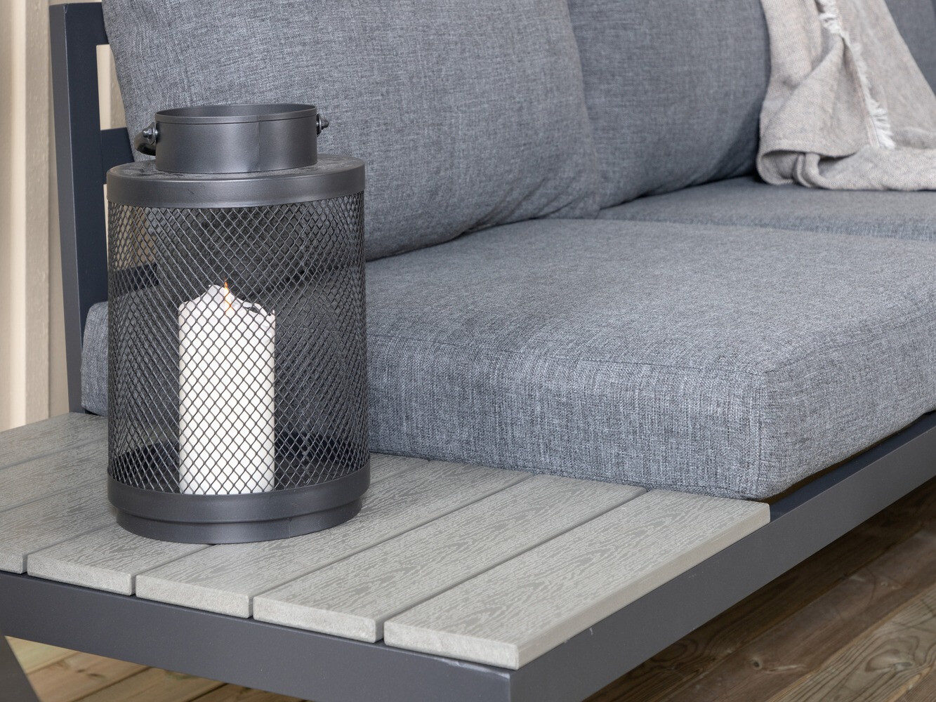 Dārza mēbeļu komplekts Dallas 2158 (Melns + Pelēks)