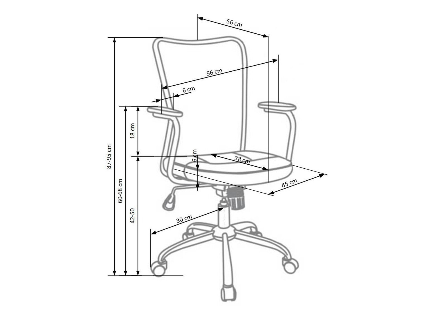 Детское кресло Houston 207 (Чёрный + Серый)