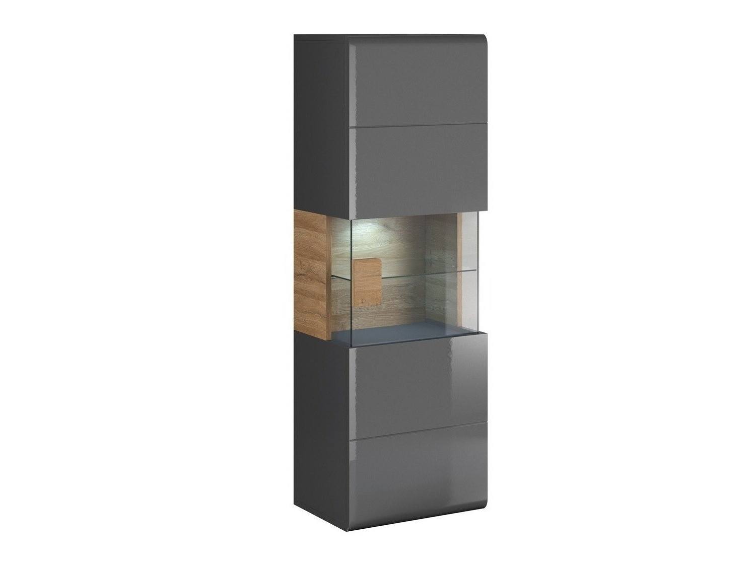 Настенная полка Torsone 109 (Антрацит + Gloss антрацит + Внук дуб)