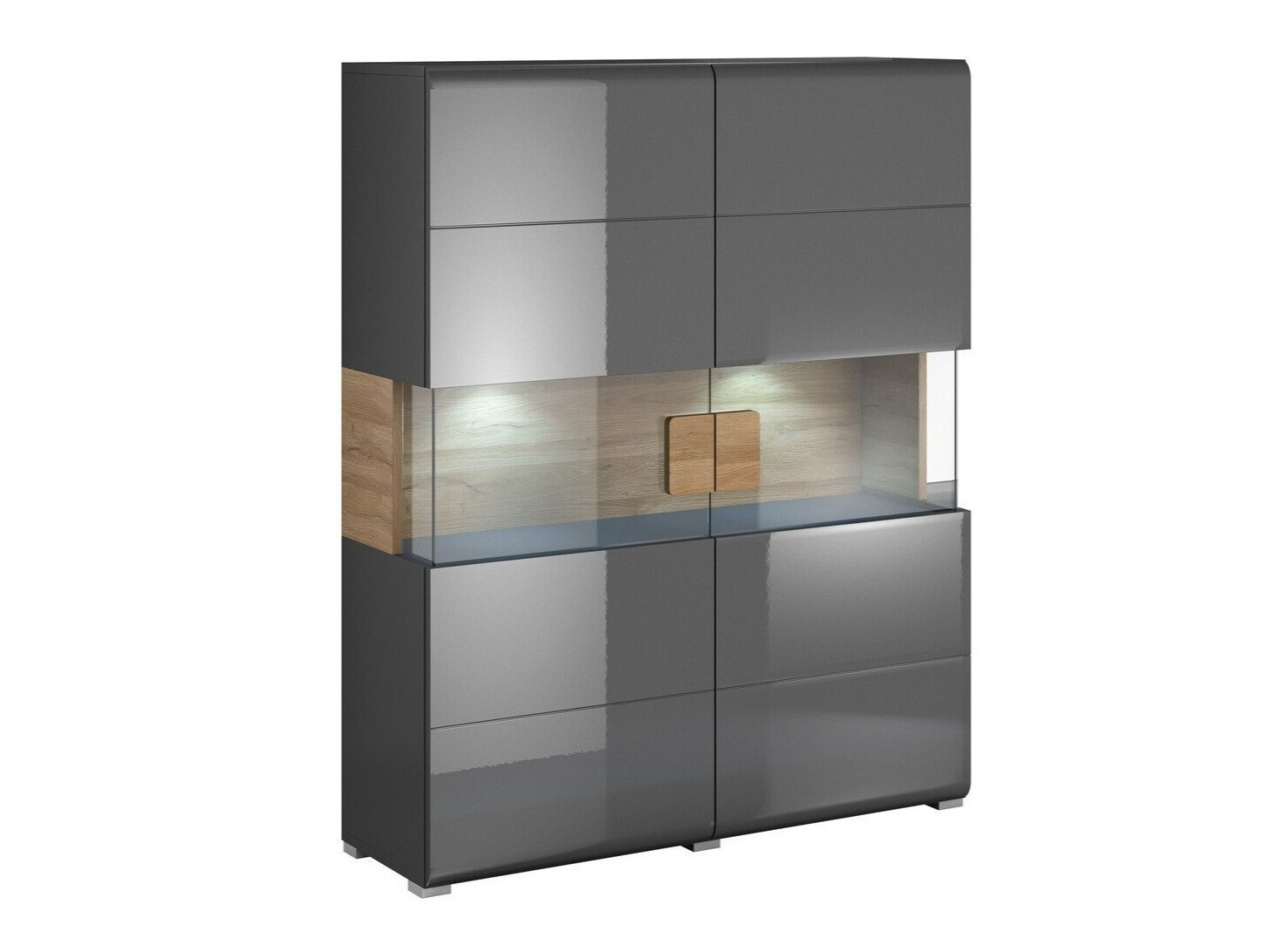 Plaukts Torsone 107 (Antracīts + Gloss antracīts + Grandson ozols)