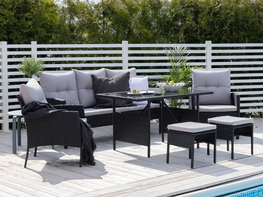 Садовый комплект Dallas 2473 (Чёрный + Серый)