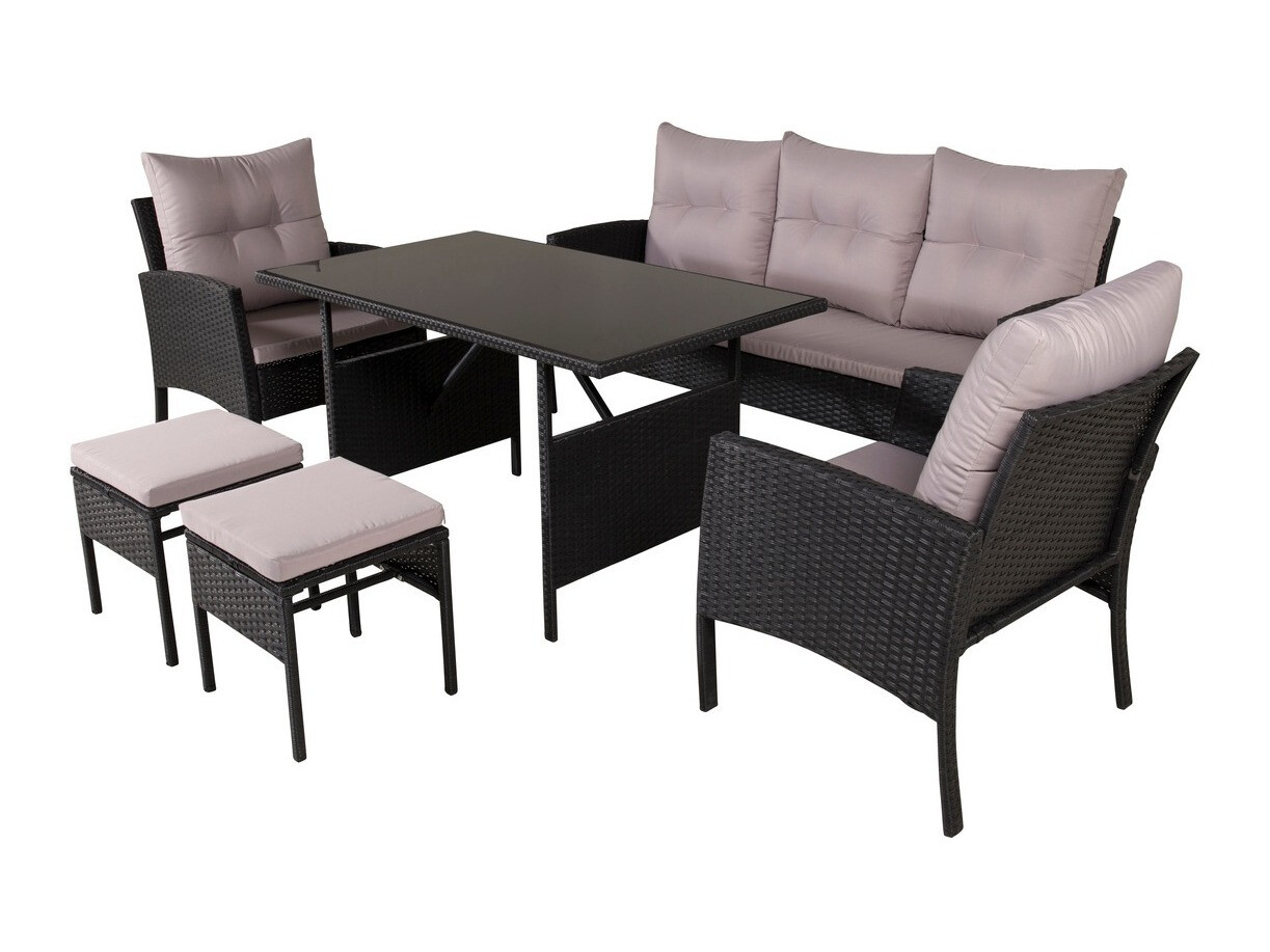 Садовый комплект Dallas 2473 (Чёрный + Серый)