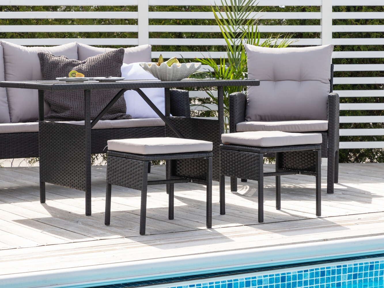 Садовый комплект Dallas 2473 (Чёрный + Серый)